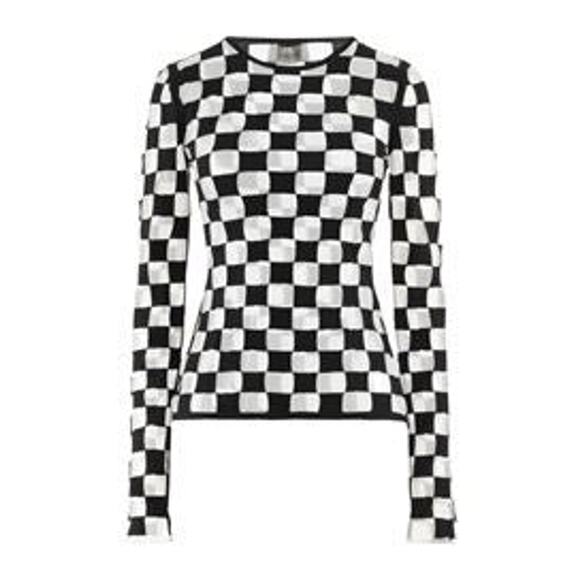 Sportmax Check Print Long-Sleeve Top - M - Picture 2 of 6